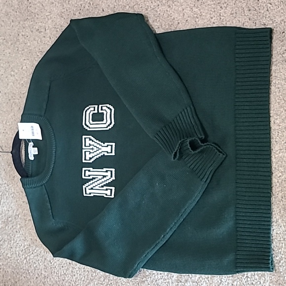 NWOT Crewcuts for J. Crew Kids/Women's intarsia heritage cotton crewneck sweater - Picture 2 of 4